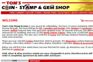 Tom's Coin Stamp & Gem Shop Tom's Coin Stamp & Gem Shop